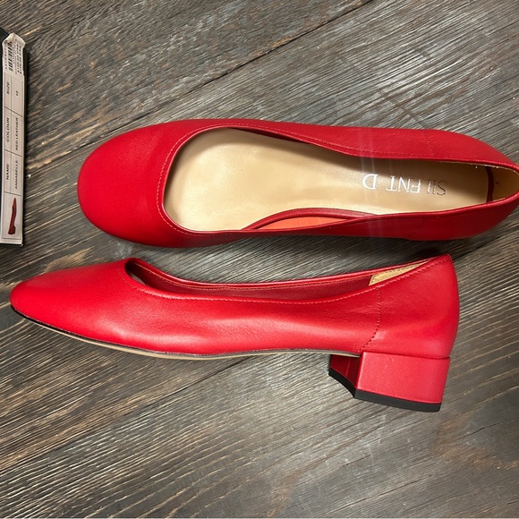 Anthropologie Silent D Red Ballet Pump - Picture 5 of 9